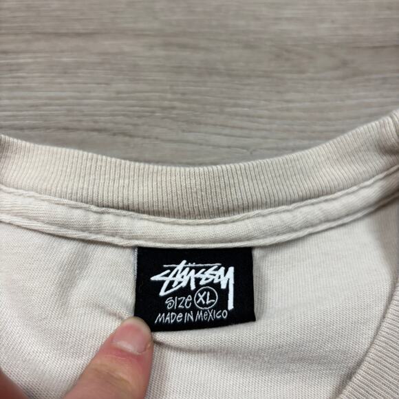 Stussy Big Stock Logo Short Sleeve T Shirt Men's XL Streetwear - Picture 5 of 10